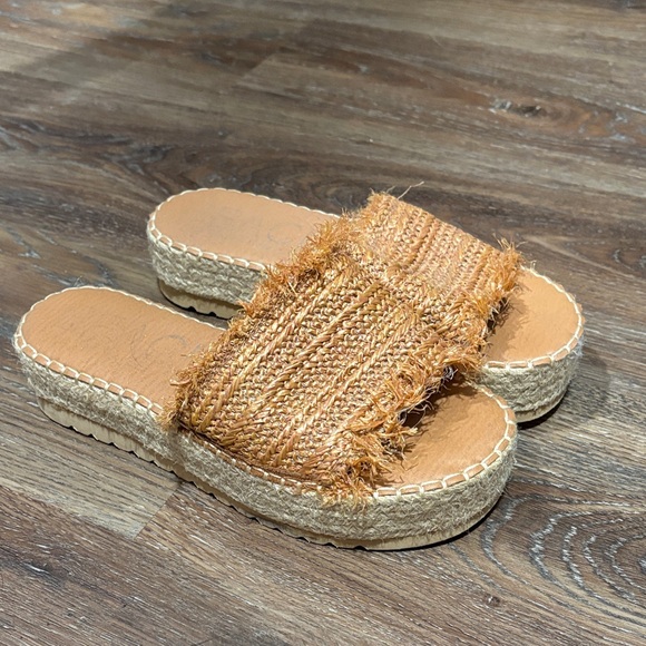 Beach By Matisse Shoes - Women's Brown Espadrille Slide Sandals